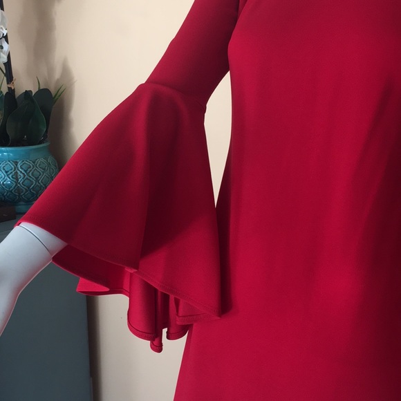 Calvin Klein Red Solid Sheath dress size 2 - Picture 9 of 16